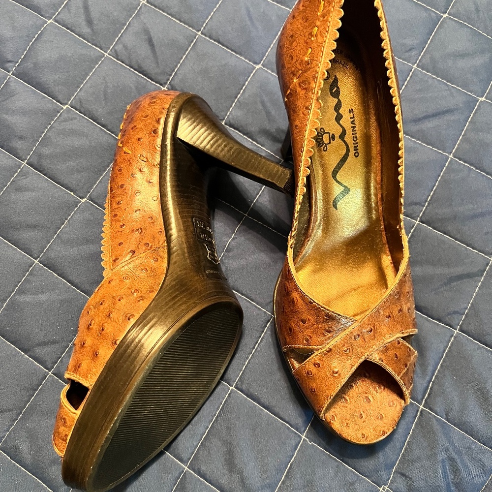 Brown leather shoes